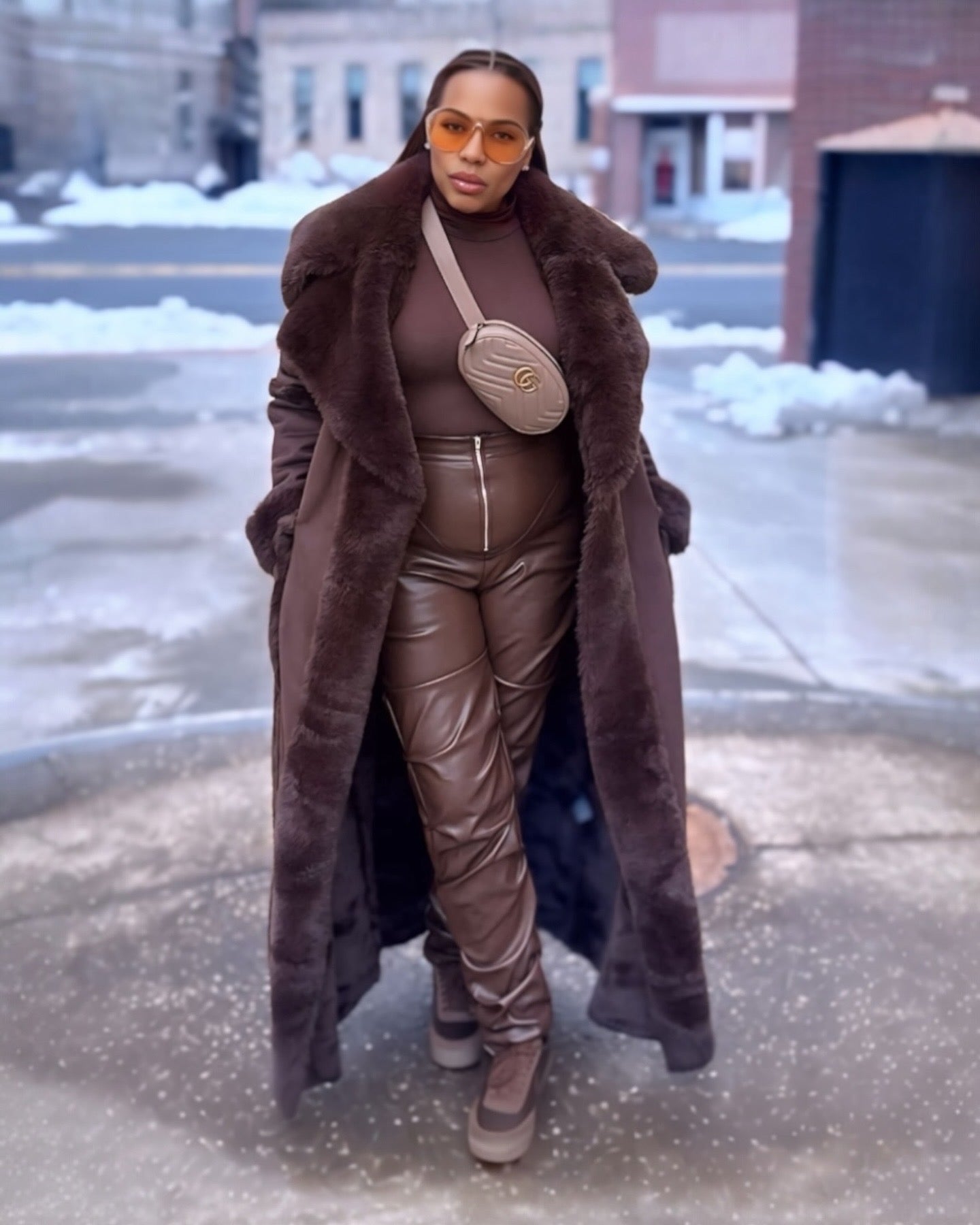 Faux Leather City Pants