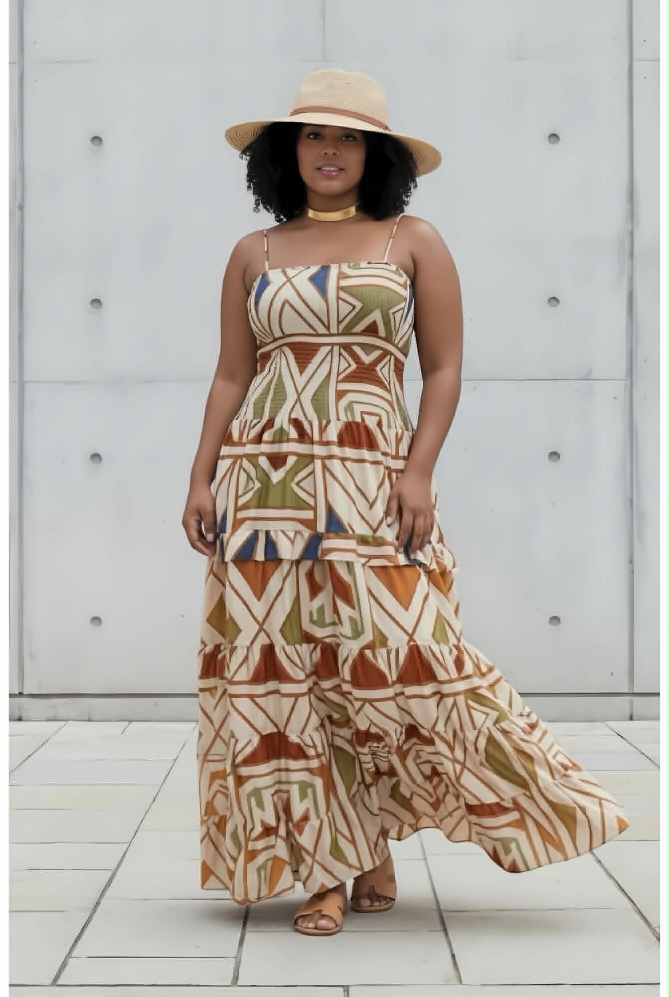 bohemian maxi dresses for sale Women's Boho Geometric Print pair:jodie-high-heel-with-hardware-chocolate Anastasia Blue dress cosplay A scalloped scoop neckline Size:7.5 UK / 8.5 US