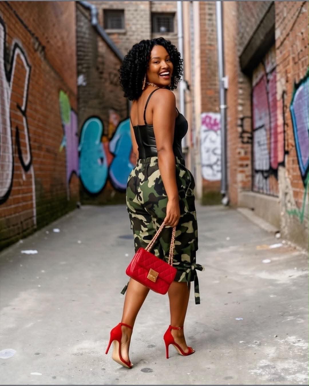 Camo Cargo Capri Pants
