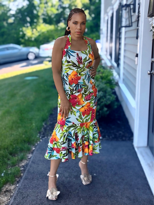 Twirl & Bloom Halter Dress