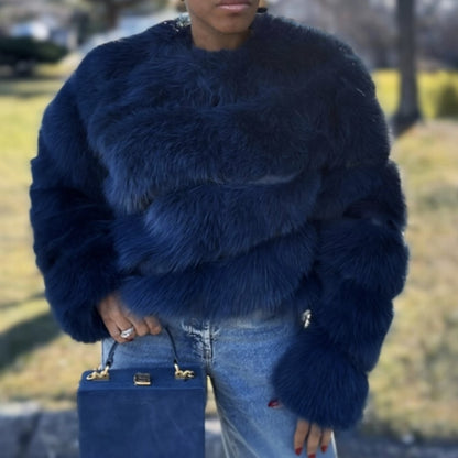 Short Faux Fur - Blue