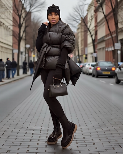 Women's Tie Waist Puffer - est ship 1/16 - 1/23