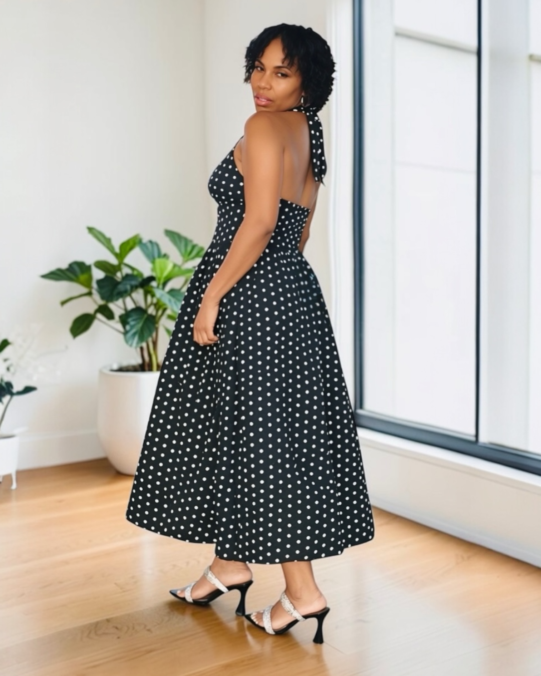 Polka Dot Halter Dress