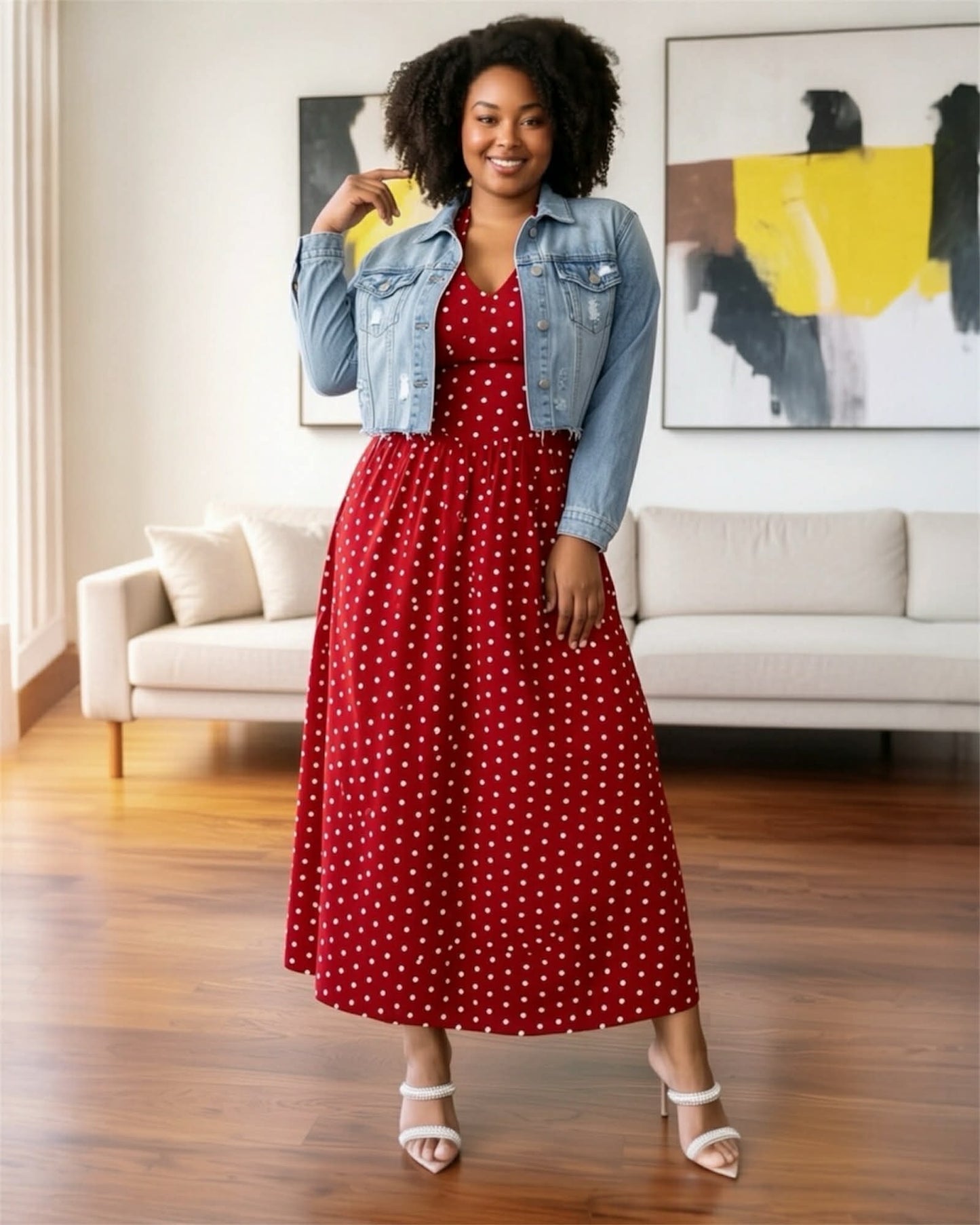 Polka Dot Halter Dress