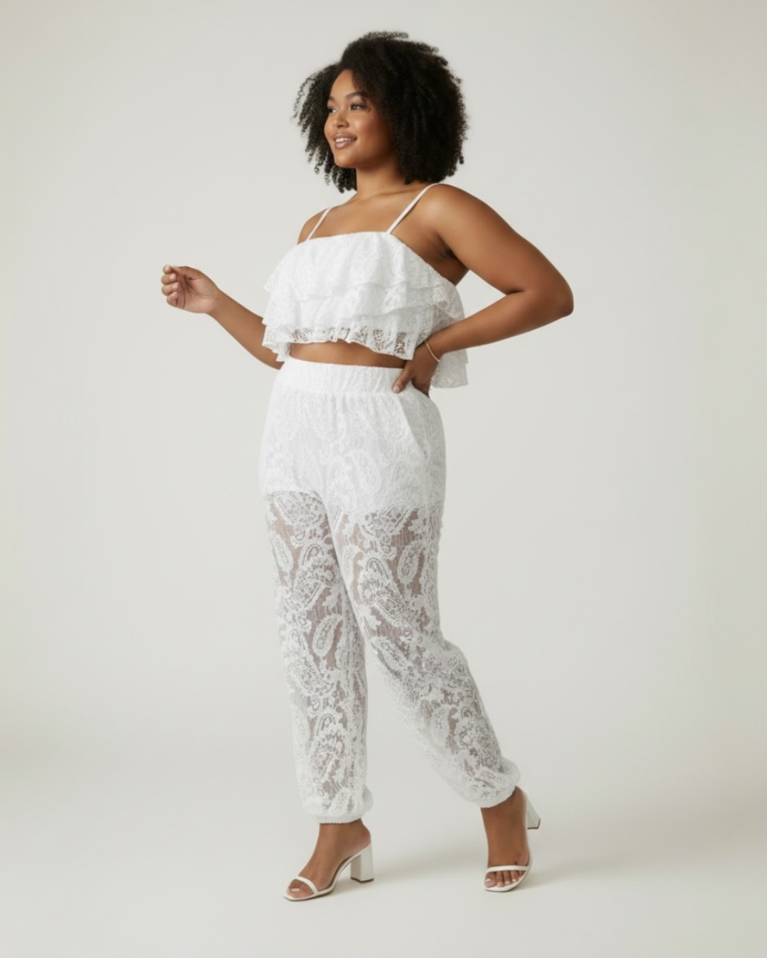 white lace outfit 